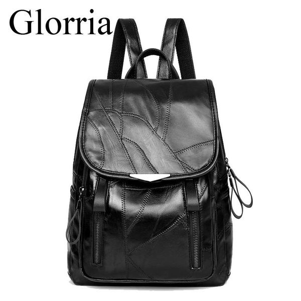 

outdoor bags vintage women backpack high capacity schoolbag ladies shoulder quality leather for travel backpacks sac