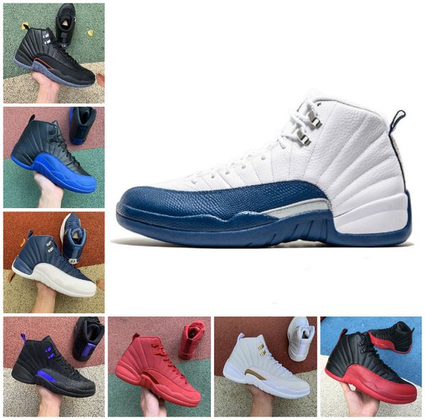 

boots french blue 12 twist low easter 12s mens basketball shoes utility grind indigo flu game dark concord jumpman ovo white reverse taxi fi, Black