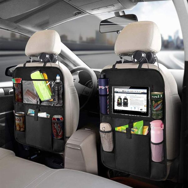

car organizer 1pc universal seat back multi-pocket storage bag tablet holder automobiles interior accessory stowing tidying
