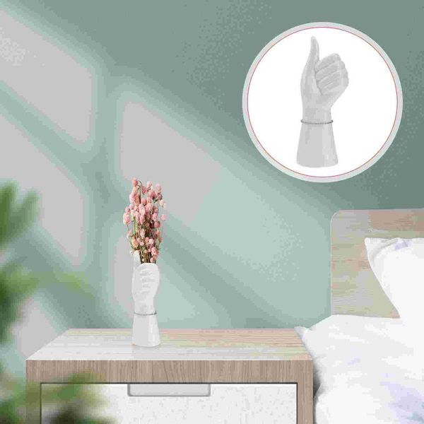 

vases 1pc ceramic art vase hand-shaped flower luxury modern home ornament