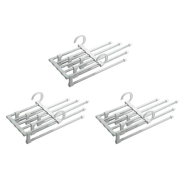 

laundry bags adjustable pants rack hanger closet organizer non slip multi layers stainless steel trousers storage space