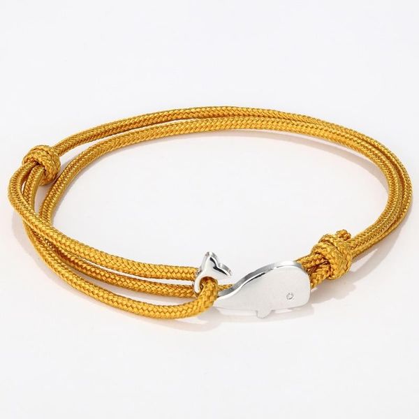 

charm bracelets adjustable braided rope bracelet animals dolphin trendy silver color easy hook braclet double layer thread wrap braslet, Golden;silver