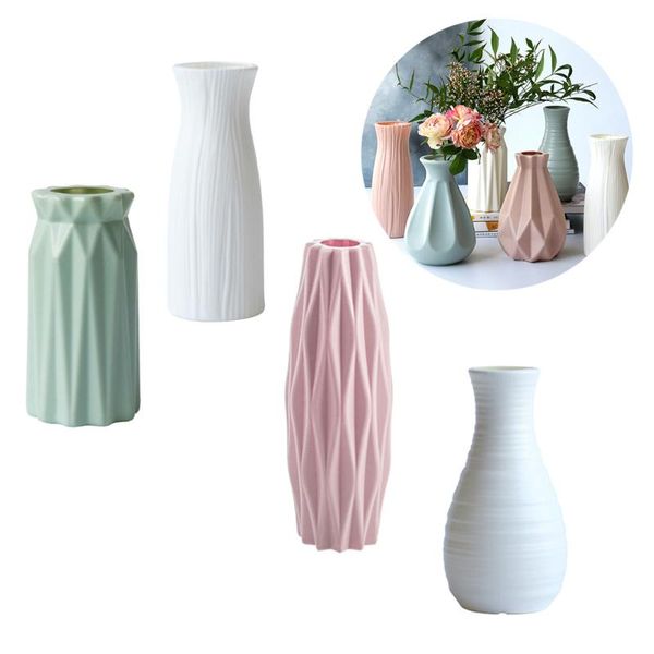 

1pcs imitation ceramic vase nordic decorative flower basket plastic vase decoration flower pot basket decoration