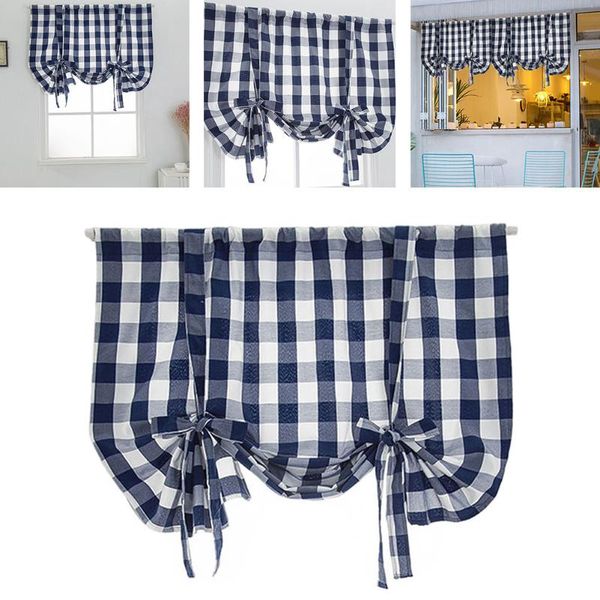 

curtain & drapes tie up shade farmhouse cafe curtains country window linen cotton lattice small decor