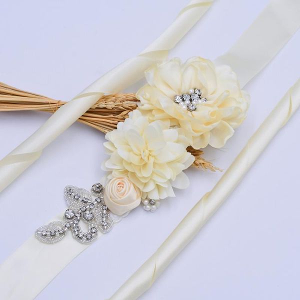

wedding sashes trixy s260 elegant flower belt bridal for formal dress rose dresses fancy women belts, White