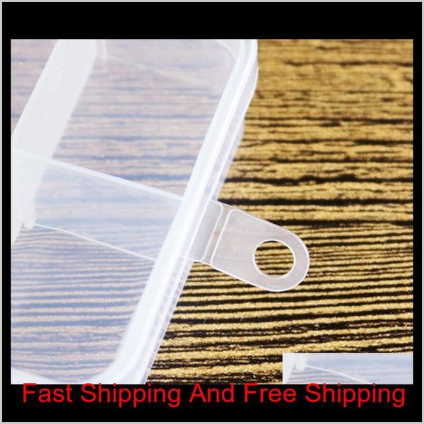 

adjustable 10 compartment plastic clear storage box for jewelry earr qyllxz item_home