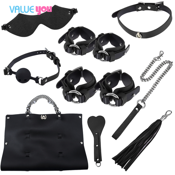 

8-piece set of bondage flirting alternative training storage bag set product fun bundle