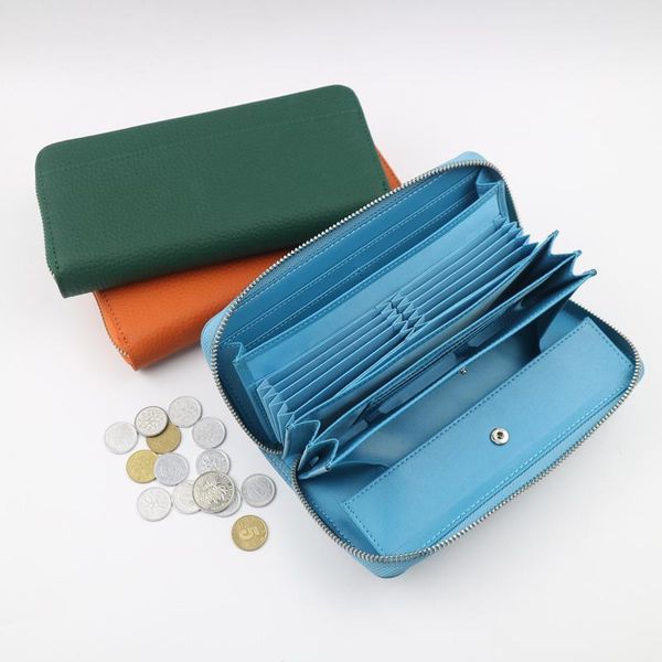 

wallets women's fashion large capacity organ pavilion cowhide handbag japanese leather multi compartment zipper long wallet, Red;black