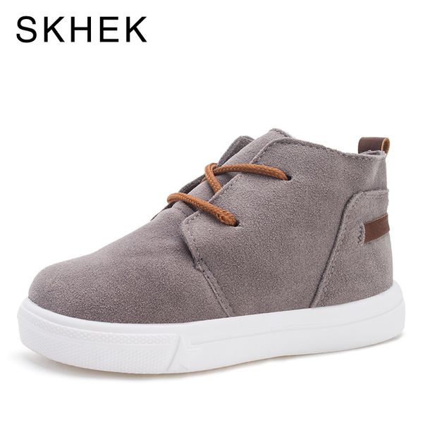 

skhek children shoes baby girls autumn new fashion super soft comfortable boys suede toddler casual shoes sku066 210303, Black