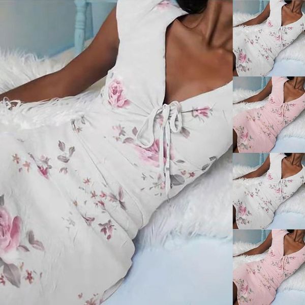 

casual dresses floral print mini dress for women short sleeve v-neck ladies high waist fashion vestido summer street 2021, Black;gray