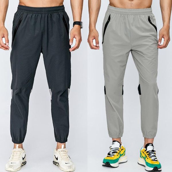 

new men gym running pants training jogging trousers joggers sports legging sweatpant workout pants sportswear slim casual, Black