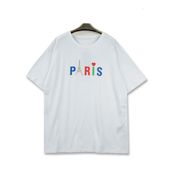

men stylist t shirt new arrival paris men women letter print casual short sleeve fashion mens tees, White;black