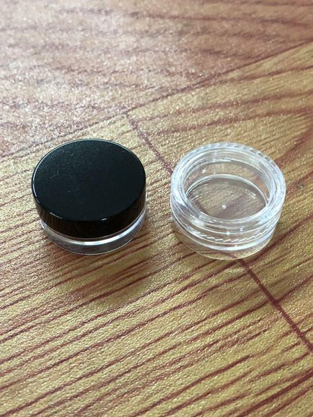 1 ml / 1g plástico jarro vazio amostra cosmético panela clara acrílico make-up sombra labial bálsamo nail art red contêiner glitter garrafa 2021