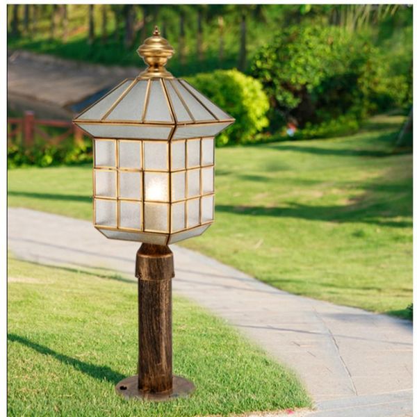 

wall lamp park 1 pcs copper landscape lights standing outdoor pillar light courtyard waterproof garden lighting column head