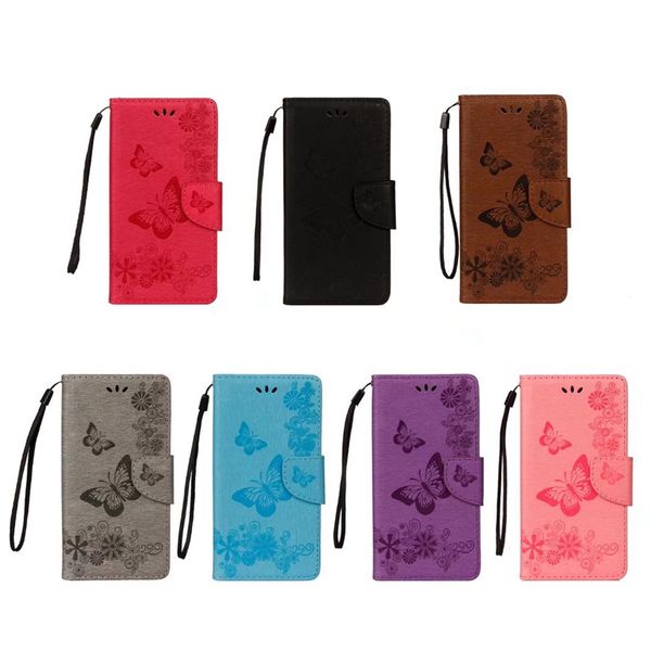 

fashion butterfly leather wallet case for huawei p20 plus pro enjoy 7s p9 lite mini mate 10 flower id card slot cover skin pouch flip strap