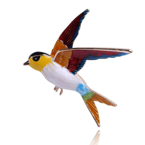 

factory jewelry colorful swallow drop oil brooch temperament versatile christmas