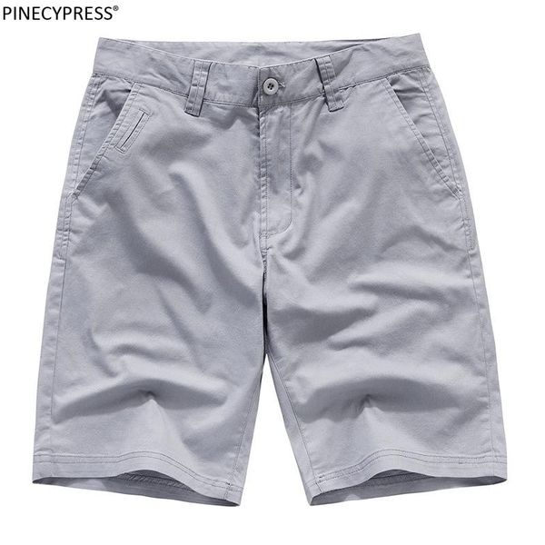 

men's shorts 98% cotton 2% polyester man fashion zipper pockets summer male beach straight khaki casual men cargo short pants, White;black