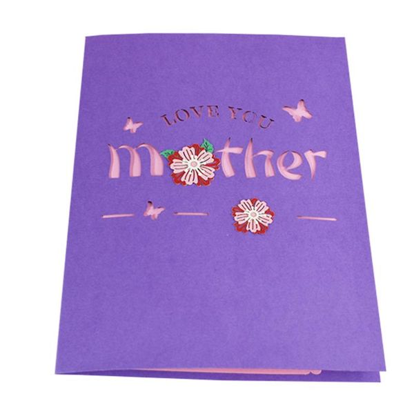 

1pc decorative 3d greeting cards delicate diy message cards for mothers day