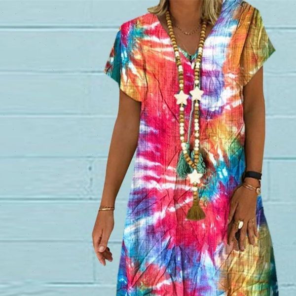 

fashion women dress plus size colorful print short sleeves v neck casual short dress vestidos drop shipping, Black;gray