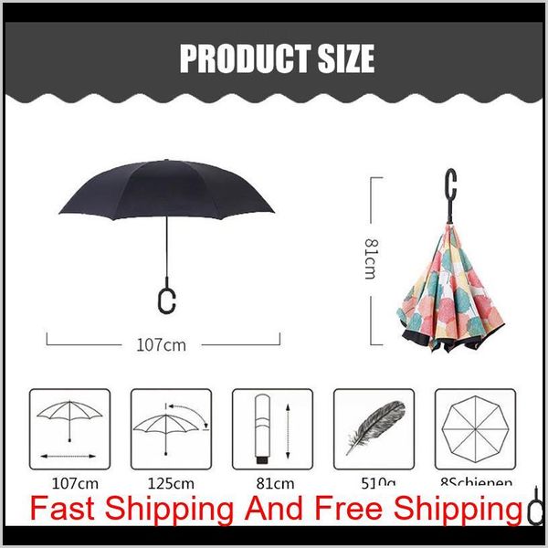 

multi-color reverse umbrella hand-car gift umbrella double cloth weatherproof advertising umbrella creativity r qylmak mj_bag