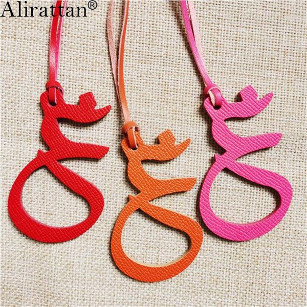 

bag parts & accessories alirattan fashion arabic letters genuine leather character charm customized women trendy pendant ornament, Black