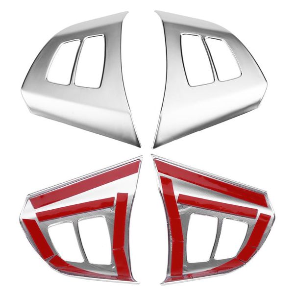 

steering wheel covers 2pcs chrome button frame decoration cover trim for x5 e70 2008-2013