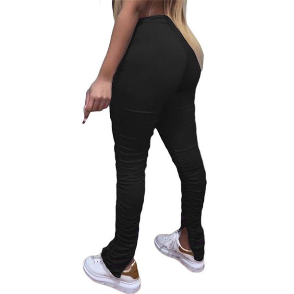 

women's pants & capris trousers women solid mid waist buttocks skinny casual fashion ladies street slim comfortable, Black;white