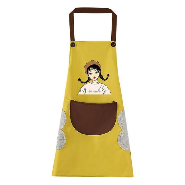 

apron dress cartoon kitchen sleeveless apron pvc waterproof oilproof cooking clothes cover household cleaning tools accessories