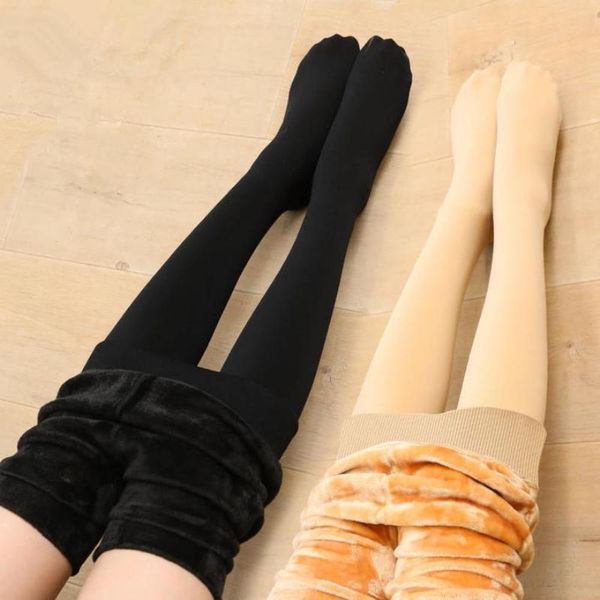 

autumn winter plush and thick legged panties for women, Black