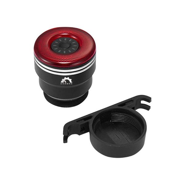 

bike lights 1pc practical riding tail light warning usb caution (black)