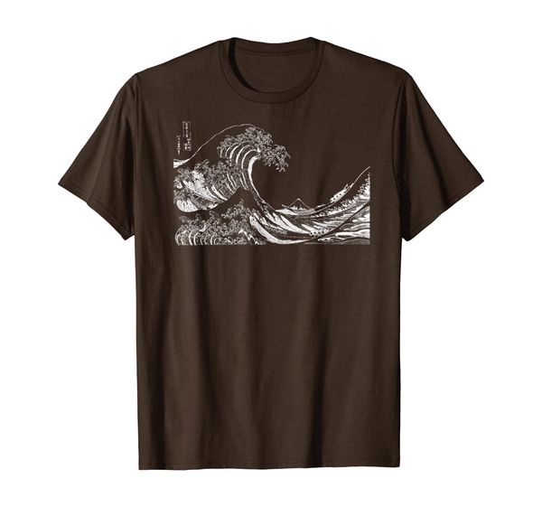 

famous art shirt: the great wave by katsushika hokusai t-shirt, White;black