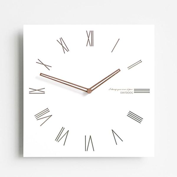 

wall clocks 15inch pure white square clock living room modern atmosphere personality mute home decoration pocket watch