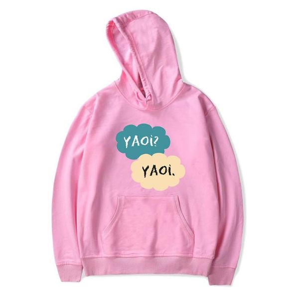 

men's hoodies & sweatshirts hip hop creative yaoi cartoon men/women print long sleeve pullovers fashion coats, Black