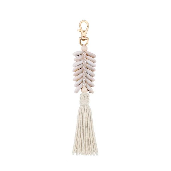 

keychains 2021 sea tassel key ring european and american fashion shell conch bag pendant, Silver