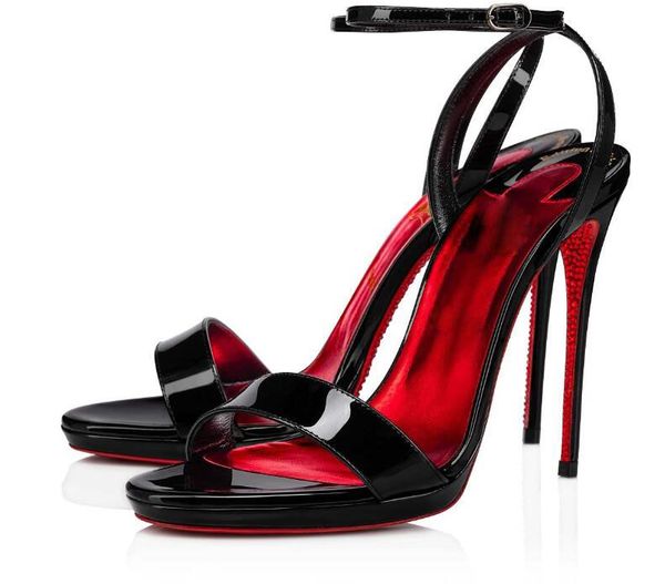 

luxury women's vintage red sole dress shoes refined loubiqueen elegant women pumps wedding party summer fashion evening high heels sand, Black