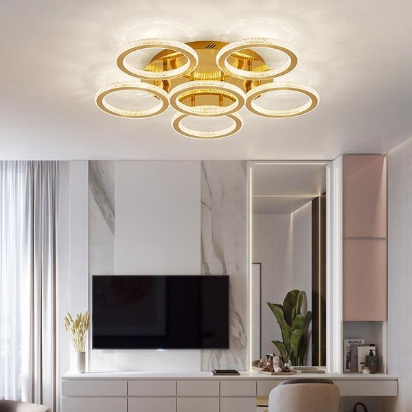 

2021 new high-end light luxury crystal lamp living room lamp ceiling
