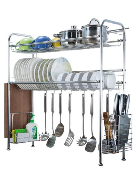 

304 stainless steel sink drain rack kitchen rack chopsticks dish knife chopping board pot