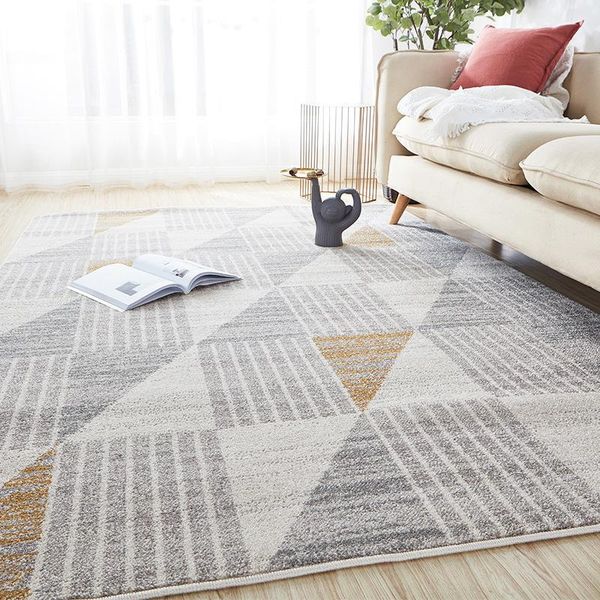 

carpets carpet living room bedroom ins style modern minimalist geometric flat mesh red table bedside home ground mat