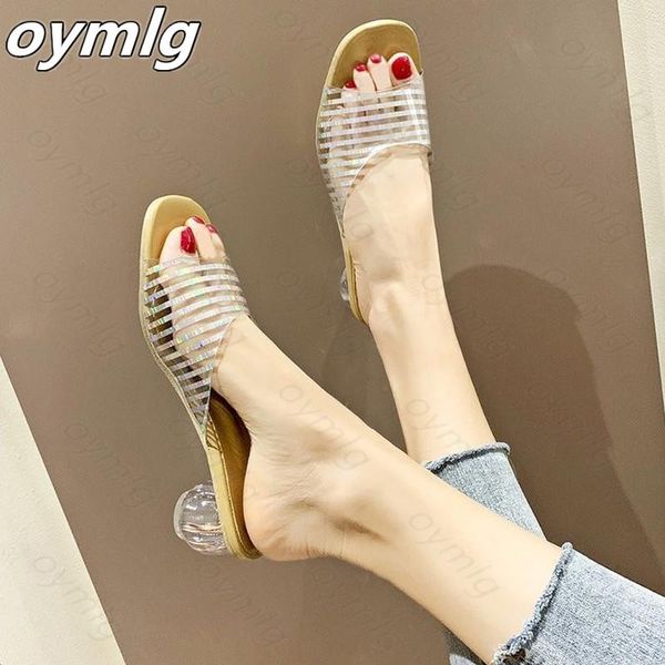 

dress shoes 2021 summer designer slippers women mules fashion stripe open toe slides ladies brand round heel female, Black