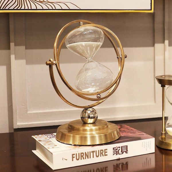 

other clocks & accessories creative personality globe timer sand clock retro hourglass 60 minutes time living room office home decoration