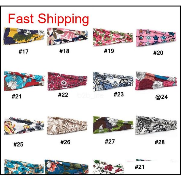 

99styles women knotted wide headband floral stripes yoga headwrap cross stretch sports hairband turban head b jllnsq carshop2006, Silver