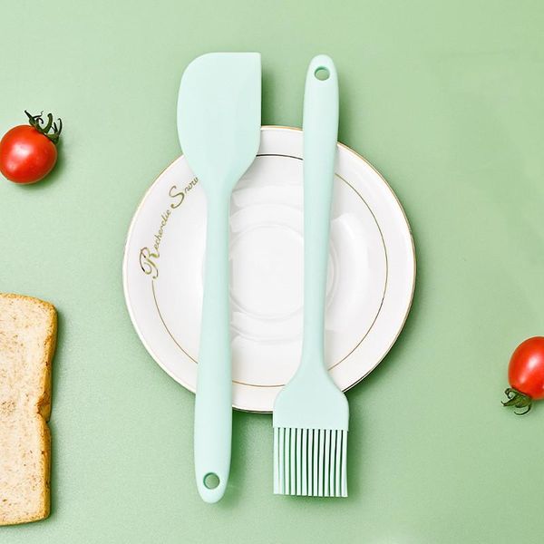 

tools & accessories 2pcs kitchen silicone brush scraper high temperature resistant grill baking multifunctional household
