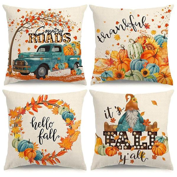 

pillow case fall covers 18x18 decorations throw holiday rustic decor for sofa couch