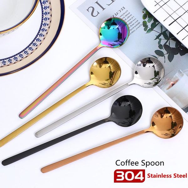 

spoons tea coffee spoon 15cm 304 stainless steel small round mirror for home kitchen office el restaurant sugar cake dessert