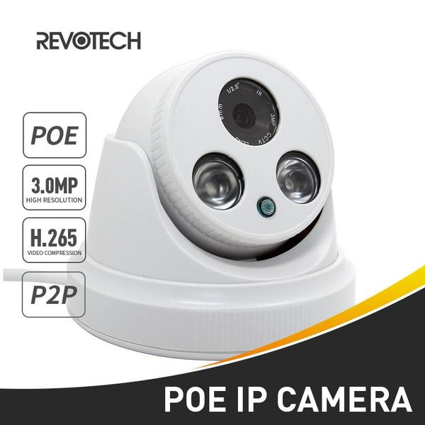 

cameras h.265 poe 3mp indoor ip camera 1296p / 1080p 2 array led ir dome onvif security night vision cctv system video surveillance cam