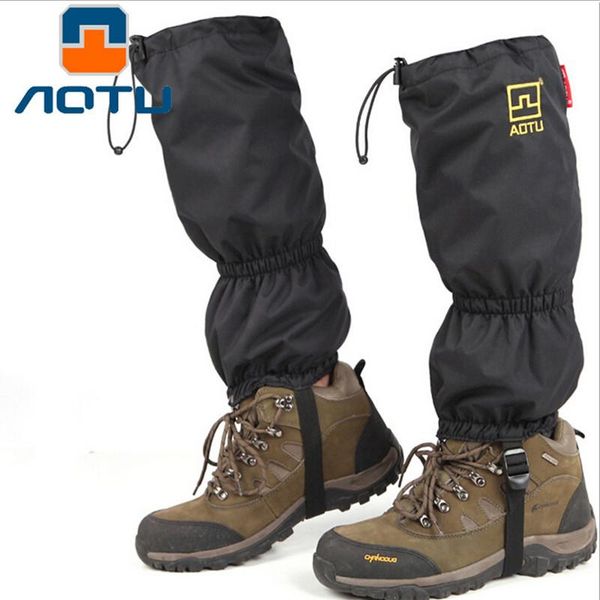 

arm & leg warmers outdoor thicken warm camping waterproof leggings walking gaiters hunting windproof trekking snow legging travel kit, Black