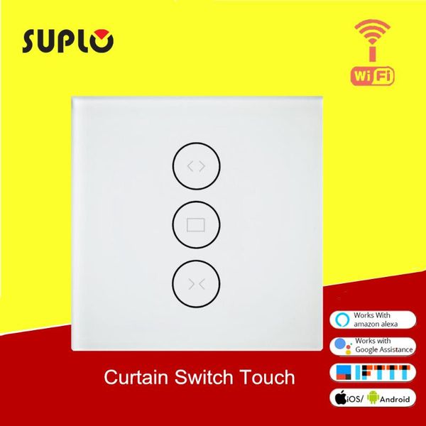 

smart home control suplo eu wifi curtain switch touch app remote works with alexa and google or electrical roller blinds