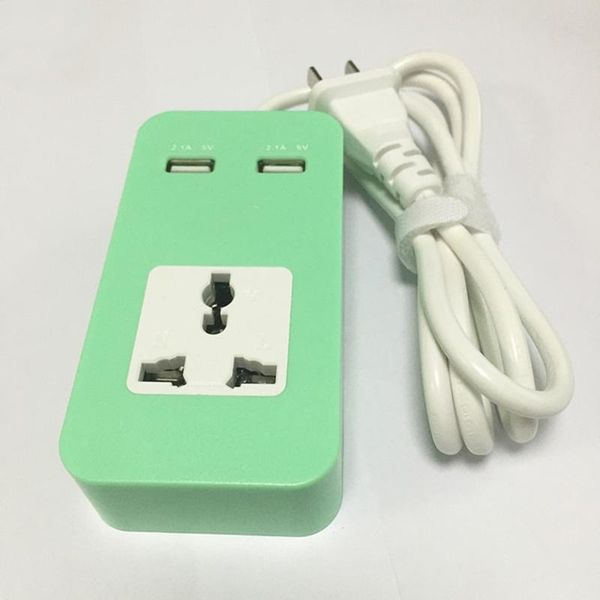 

smart power plugs 2pcs usb strip 1 outlet 2port charger 1.2m extension cord wall adapter for phone home