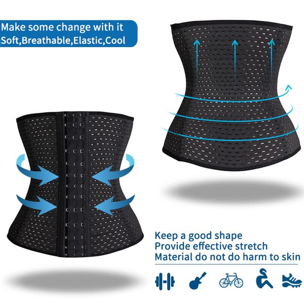 

long torso waist trainer tummy reducing girdles slimming shapewear belly shapers modeling belt body shaper woman fajas corset, Black