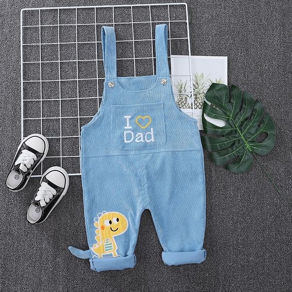 Kinder Frühling Herbst Cord Kleidung Baby Jungen Mädchen Lätzchen Hosen Einteilige Overalls Säugling Kinder Kleinkind Casual Kleidung 210308